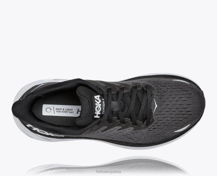 Hoka mujer clifton 8 PBDP91 blanco negro