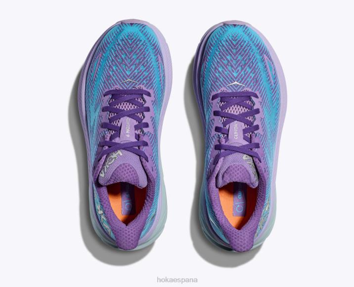 Hoka mujer clifton 9 PBDP4 violeta tiza/lila pastel