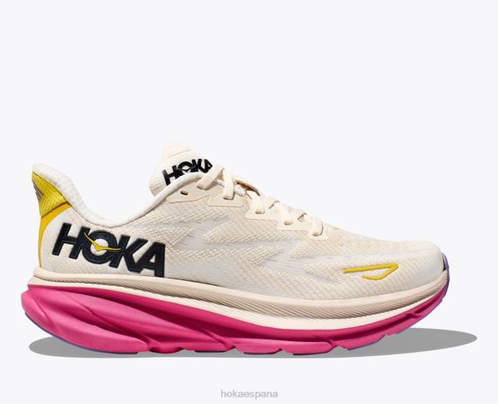 Hoka mujer clifton 9 PBDP7 ponche de huevo/blanco de blanco