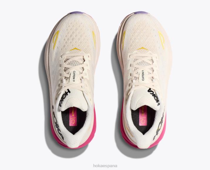 Hoka mujer clifton 9 PBDP7 ponche de huevo/blanco de blanco