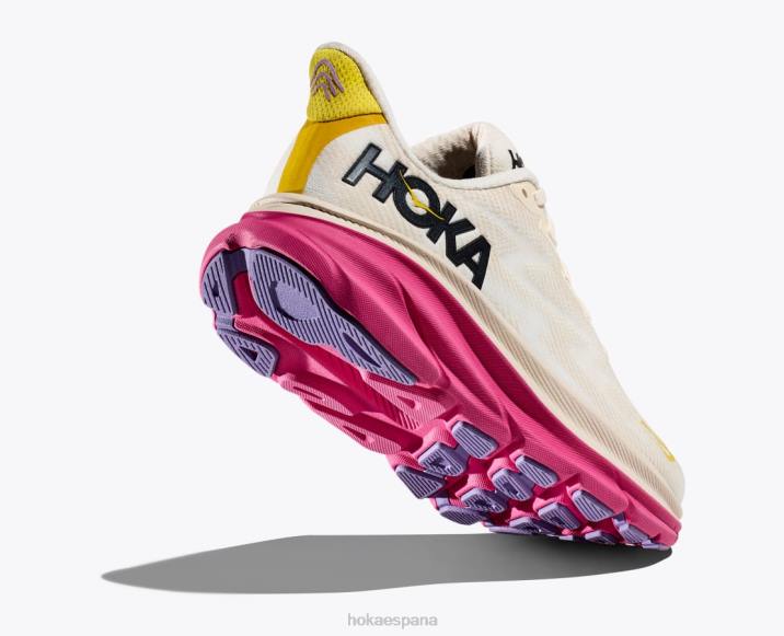 Hoka mujer clifton 9 PBDP7 ponche de huevo/blanco de blanco