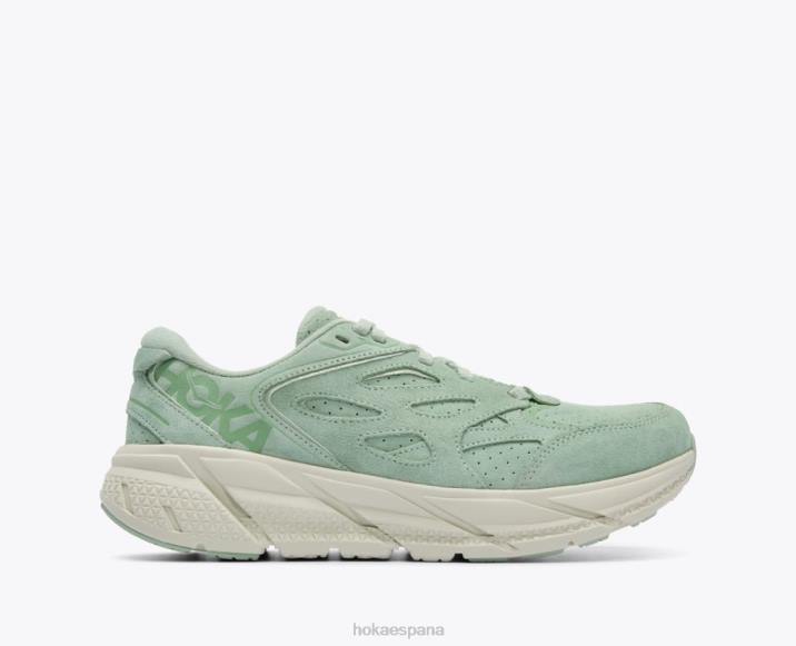 Hoka mujer clifton l gamuza PBDP72 tinte verde humo/celadón