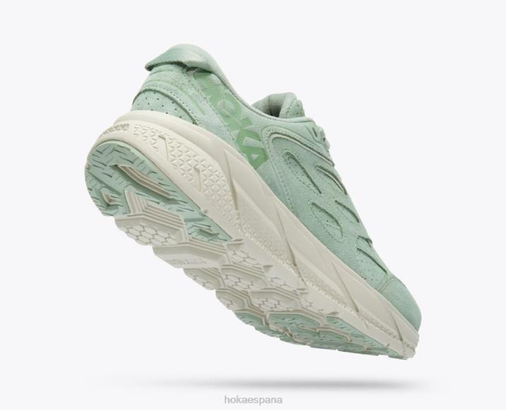 Hoka mujer clifton l gamuza PBDP72 tinte verde humo/celadón