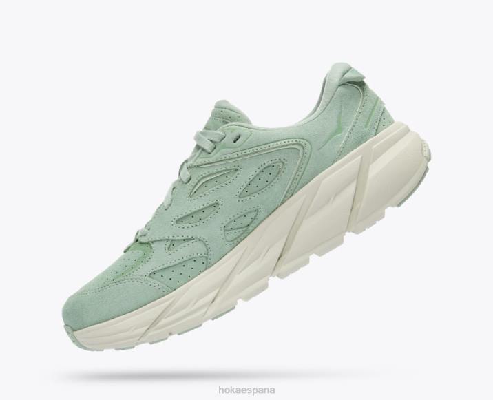 Hoka mujer clifton l gamuza PBDP72 tinte verde humo/celadón