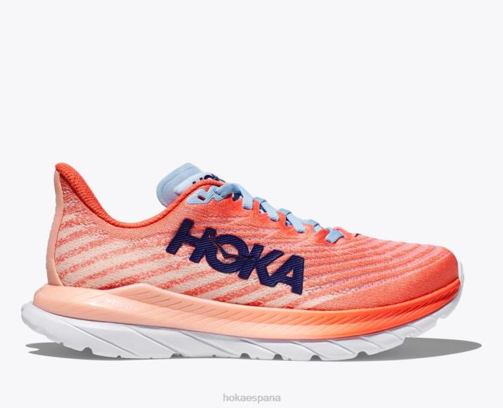 Hoka mujer máquina 5 PBDP30 parfait de camelia/melocotón