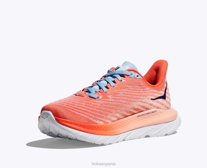 Hoka mujer máquina 5 PBDP30 parfait de camelia/melocotón