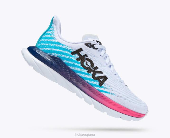 Hoka mujer máquina 5 PBDP32 blanco/azul marino