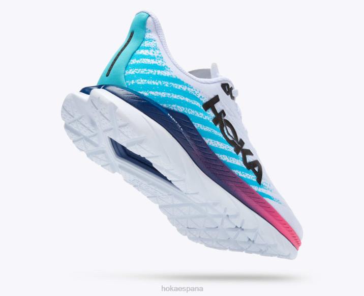 Hoka mujer máquina 5 PBDP32 blanco/azul marino