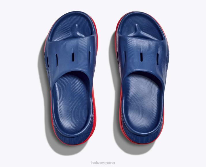 Hoka mujer diapositiva de recuperación de ora 3 PBDP208 Alerta azul/roja de referencia