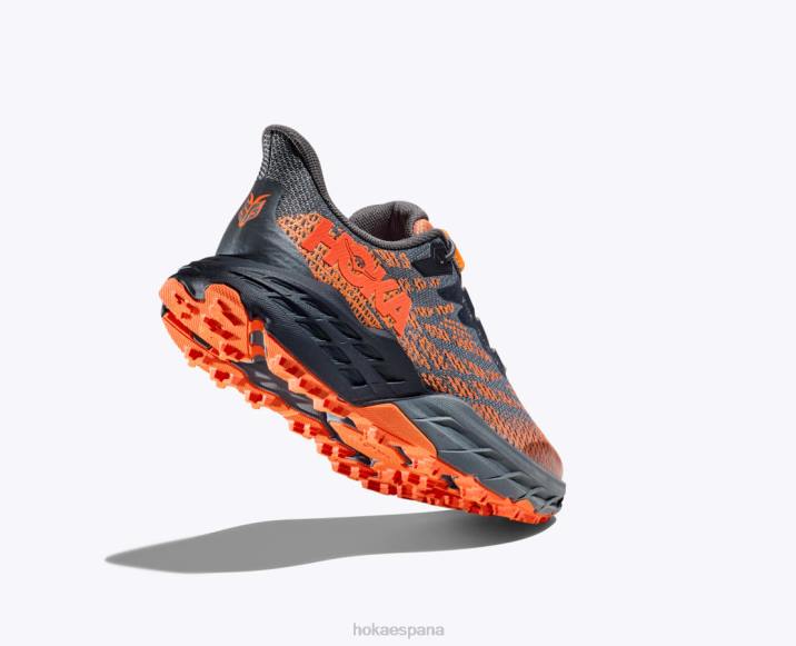 Hoka niños cabra rápida 5 PBDP677 castlerock/naranja vibrante