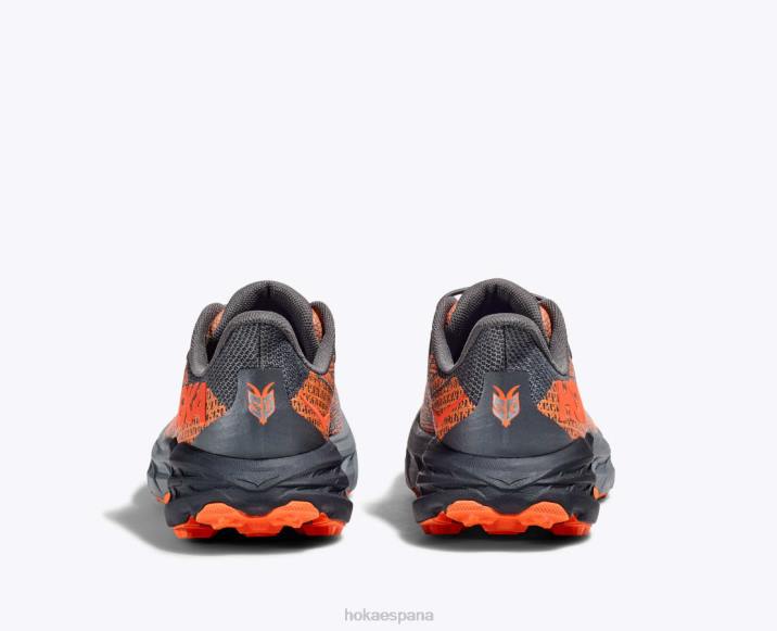 Hoka niños cabra rápida 5 PBDP677 castlerock/naranja vibrante