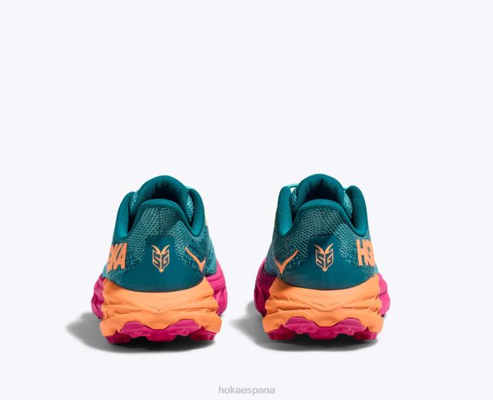Hoka niños cabra rápida 5 PBDP678 castlerock/naranja vibrante