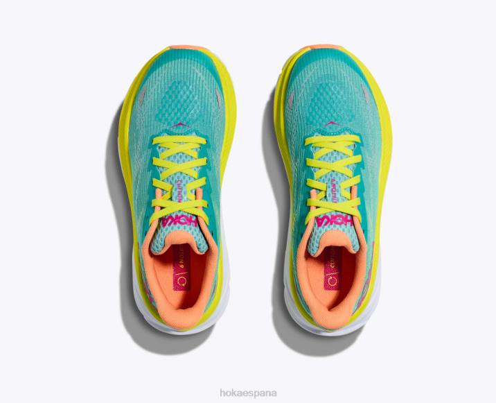 Hoka niños clifton 9 PBDP675 cerámica/onagra